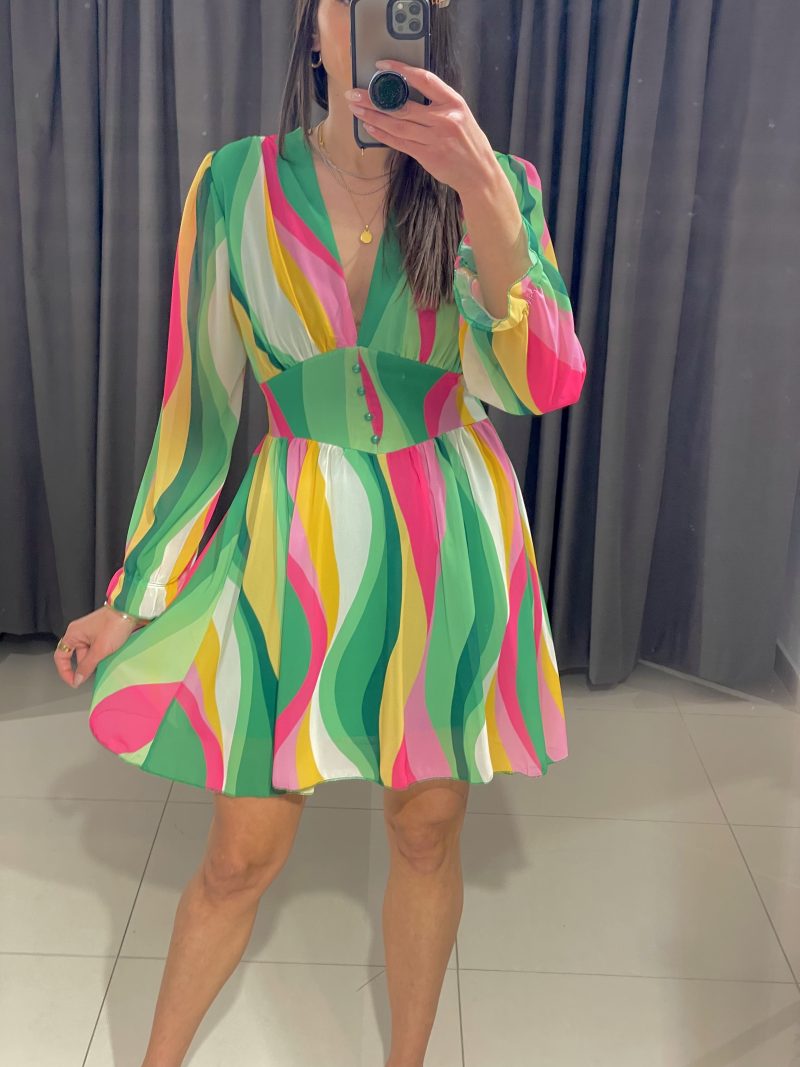 Φόρεμα μεσάτο multicolor