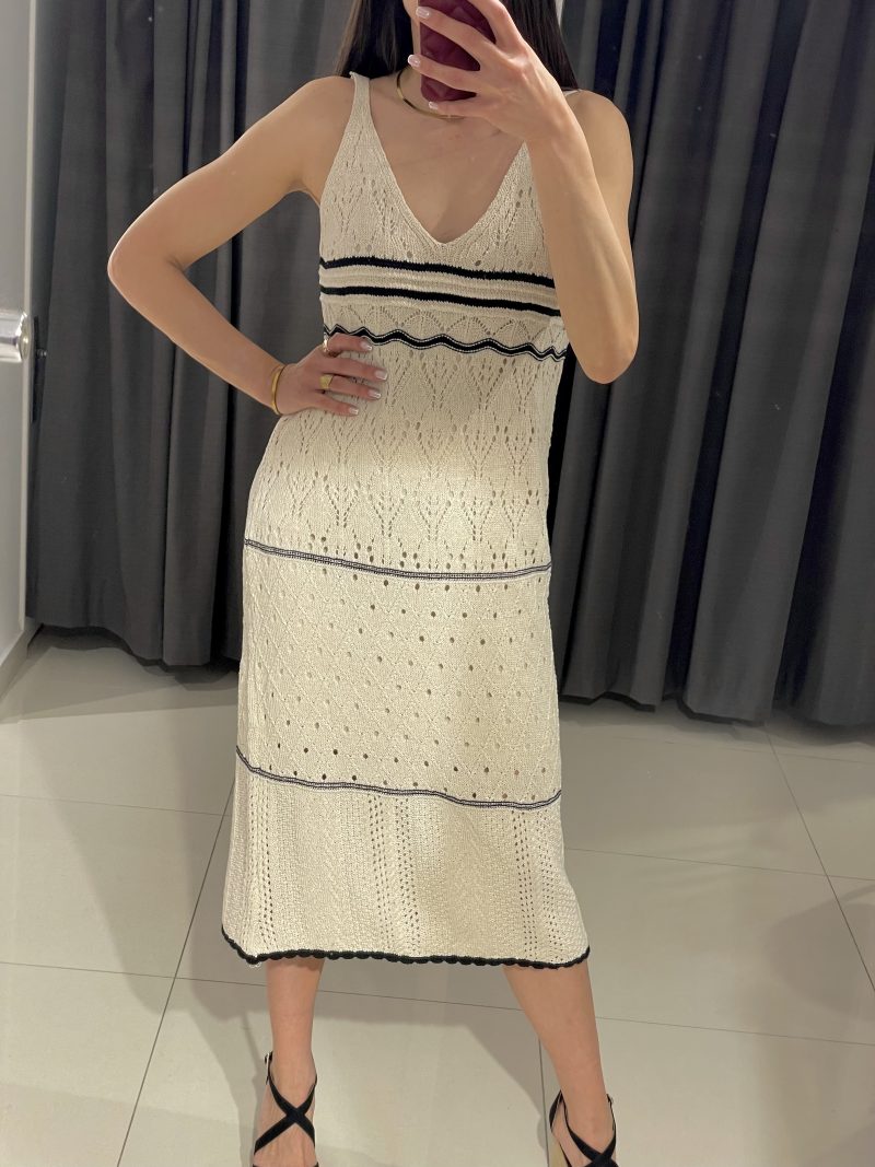 Knitted midi φόρεμα με σχέδιο
