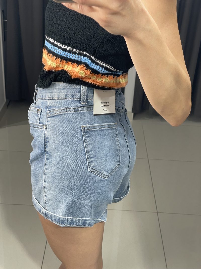 Denim shorts ψηλόμεσο