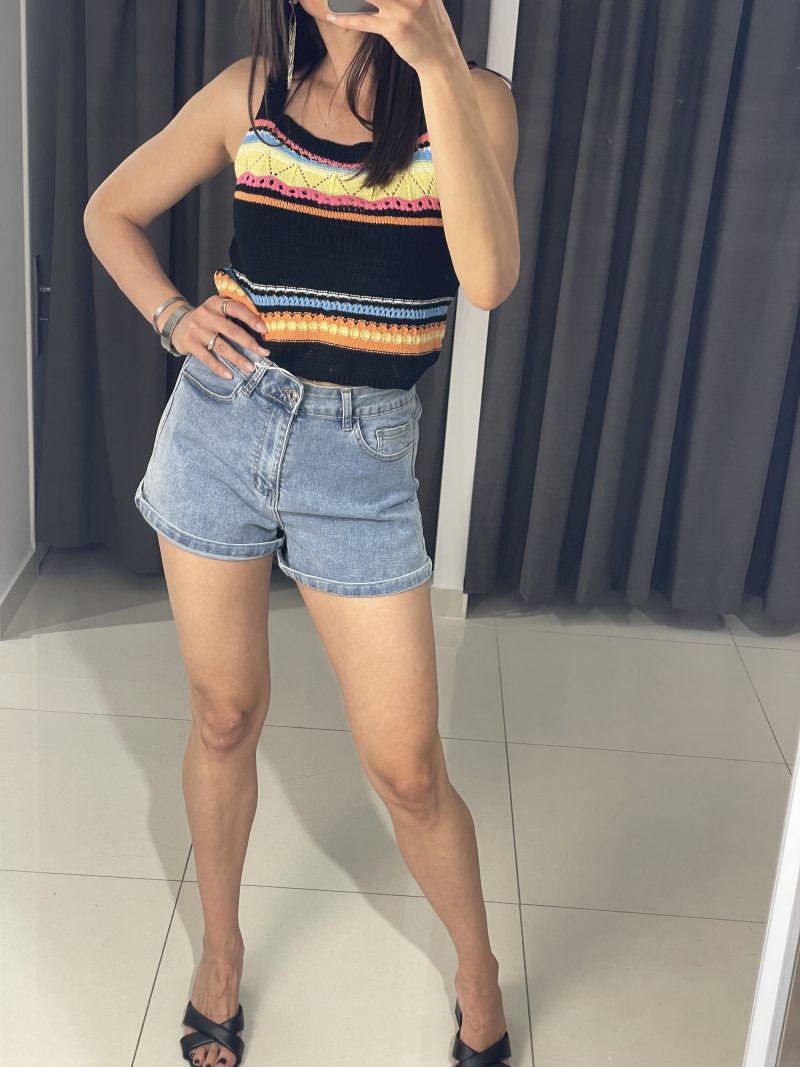 Denim shorts ψηλόμεσο