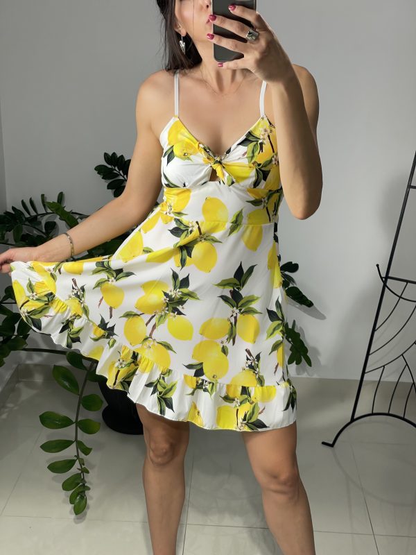 Μίνι φόρεμα με σχέδιο λεμόνια & cups